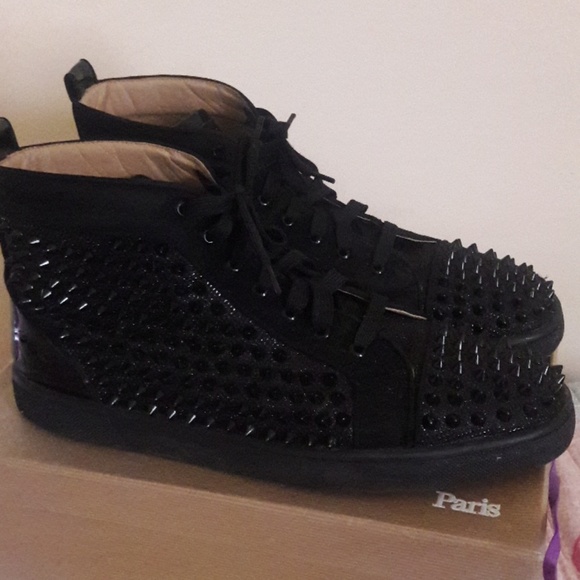 black high top louboutins